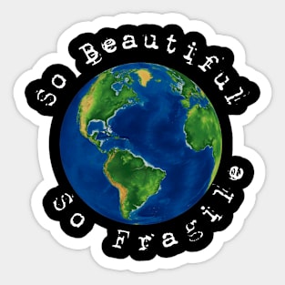 earth, so beautiful, so fragile Sticker